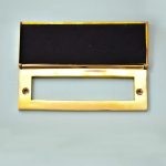 letter plate tidy polished brass