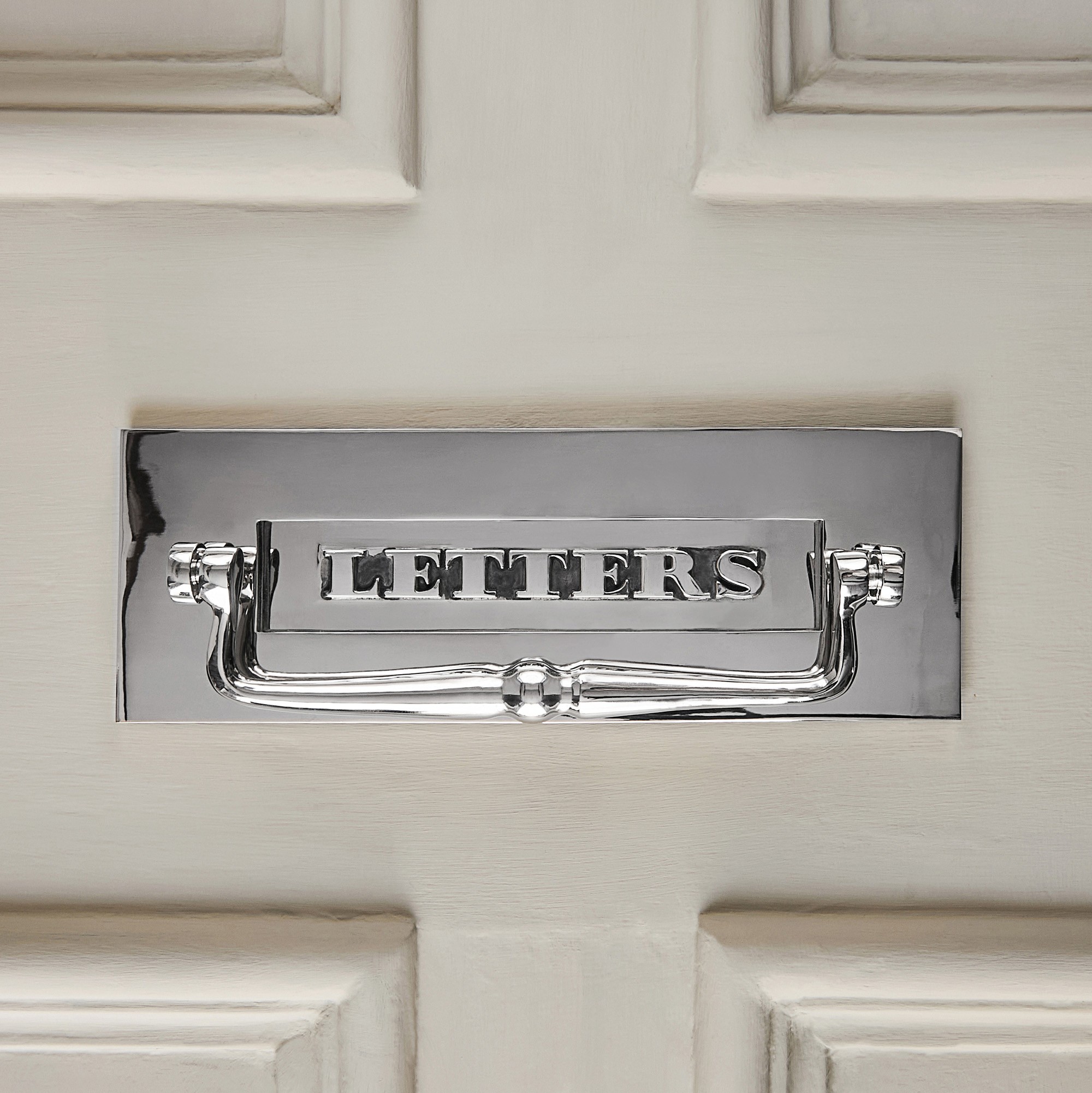 classic letterplate with clapper nickel