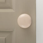 porcelain door knobs (pair) cream
