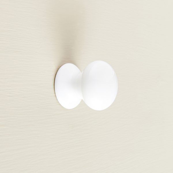 porcelain cabinet knob white