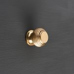 beehive small cabinet knob aged brass