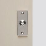 rectangular bell push polished nickel