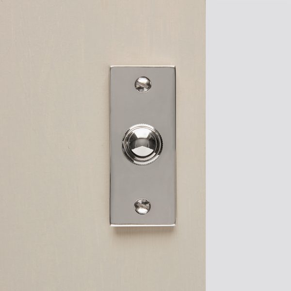 rectangular bell push polished nickel