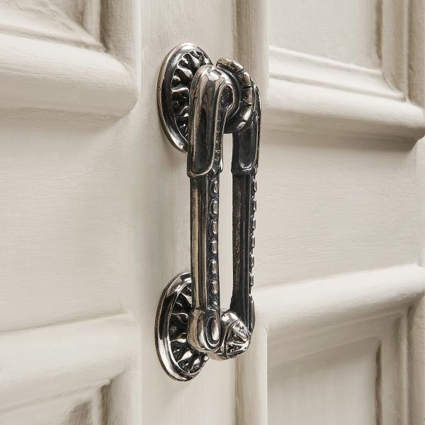 sherlock door knocker aged nickel