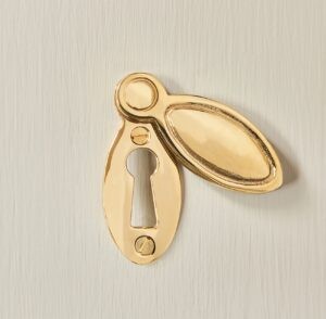 regency 'cliveden' escutcheon polished brass