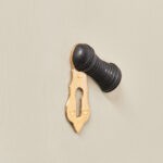 ebony and brass escutcheon