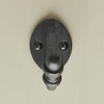 forged coat hook black waxed