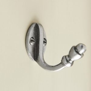 forged coat hook pewter