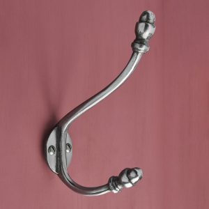 forged hat and coat hook pewter
