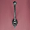 forged large hat and coat hook black waxed