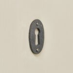 oval forged escutcheon black waxed