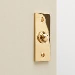 rectangular bell push polished brass