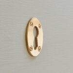 rim lock escutcheon brass