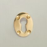 rim lock escutcheon brass