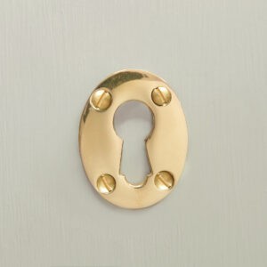 rim lock escutcheon brass