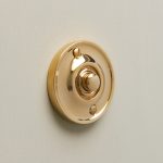 round bell push polished brass