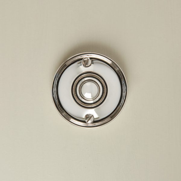 round bell push polished nickel