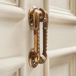 sherlock door knocker aged brass