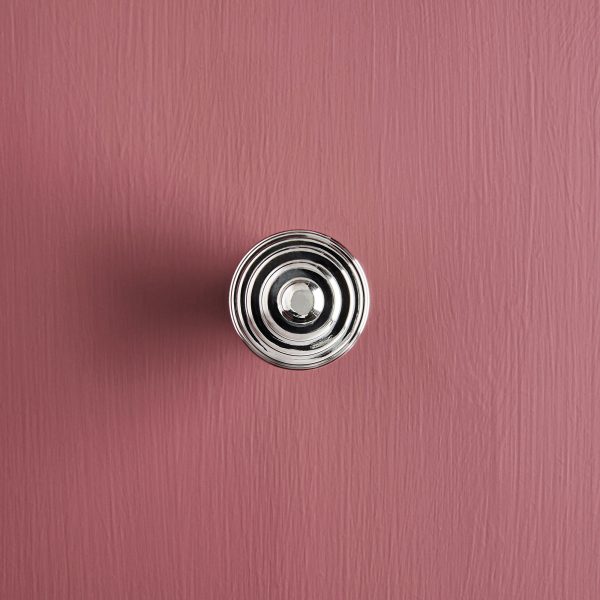 reeded cabinet knob polished nickel