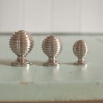 reeded cabinet knob polished nickel