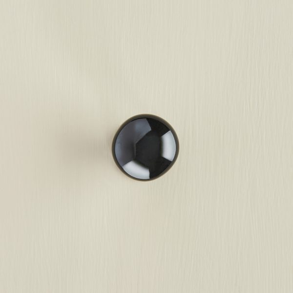 porcelain cabinet knob black