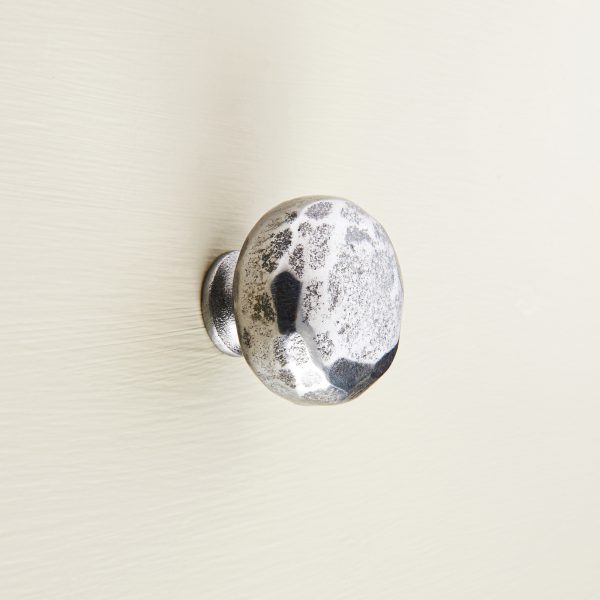 hammered cupboard knob pewter