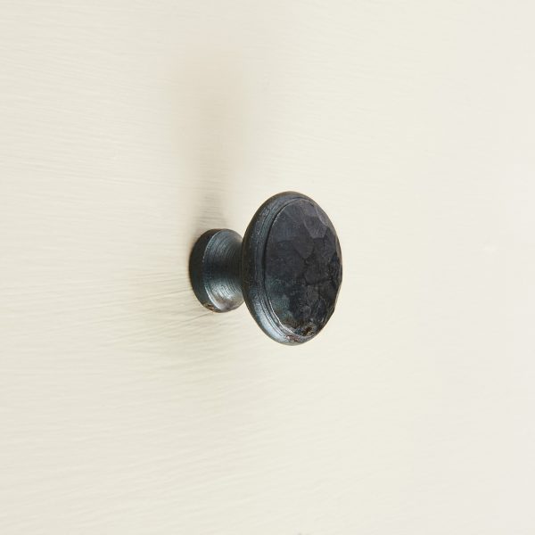 beaten cupboard knob black wax