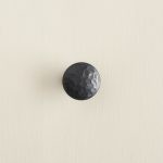 beaten cupboard knob black wax