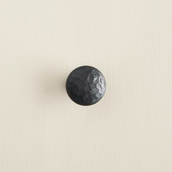 beaten cupboard knob black wax