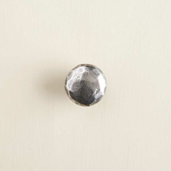 hammered cupboard knob pewter