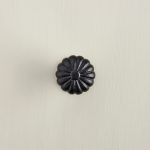 flower cabinet knob black
