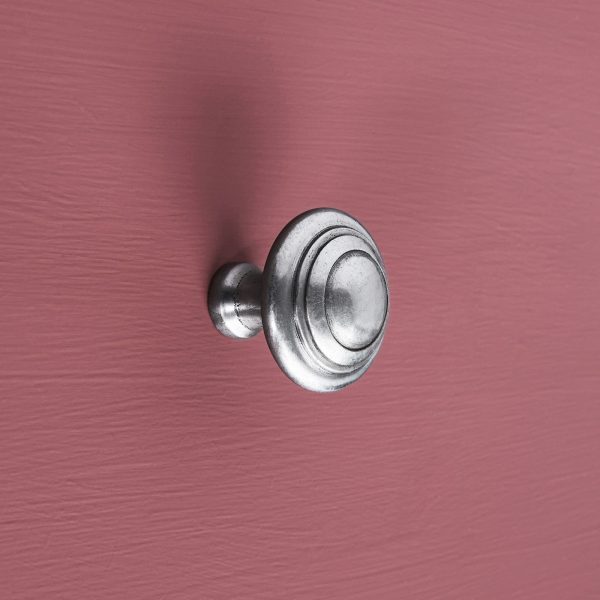 natural smooth cabinet knob pewter