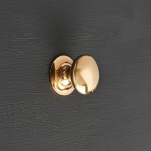 victorian cupboard knob polished brass