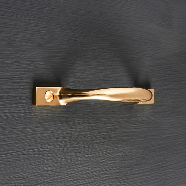 d pull drawer & cupboard handle brass