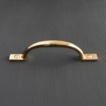 d pull drawer & cupboard handle brass