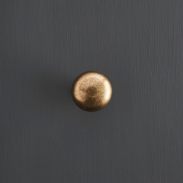 button cabinet knob antique brass
