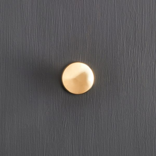 victorian cupboard knob polished brass