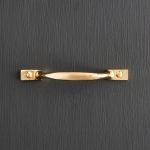 d pull drawer & cupboard handle brass