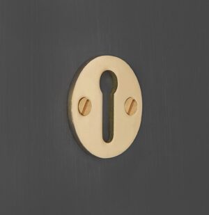 open escutcheon polished brass