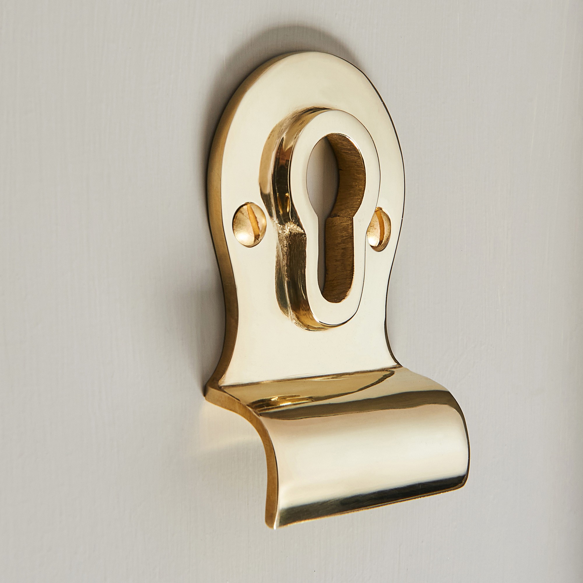 euro door pull polished brass