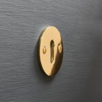round plain escutcheon brass