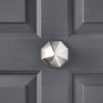 pointed octagonal door pull satin nickel