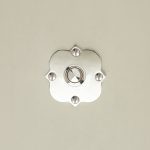 quatrefoil bell push polished nickel