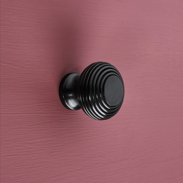 ebony wood beehive cabinet knob