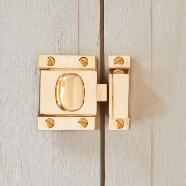 cabinet latch polished brass