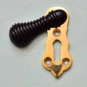 Ebony and Brass Escutcheon