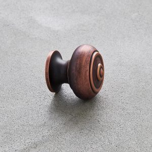 Regency Style Small Cabinet Knob - Aged Bronze