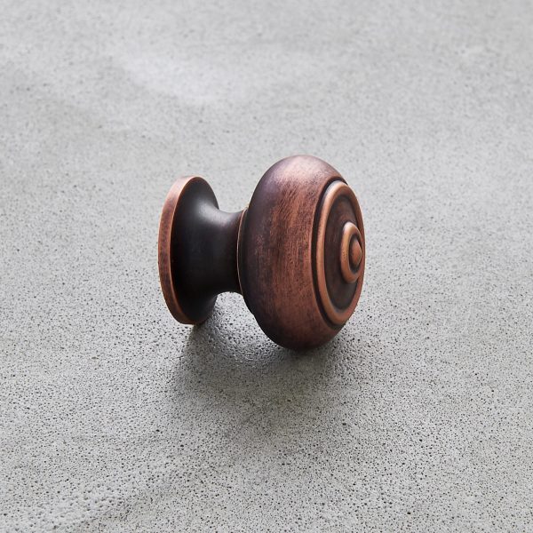 Regency Style Small Cabinet Knob - Aged Bronze