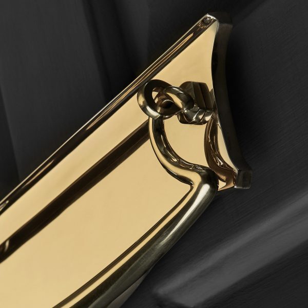 Art Deco Letterplate With Clapper - Polished Brass - Image 4