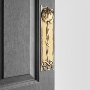 Art Nouveau Fingerplate - Aged Brass